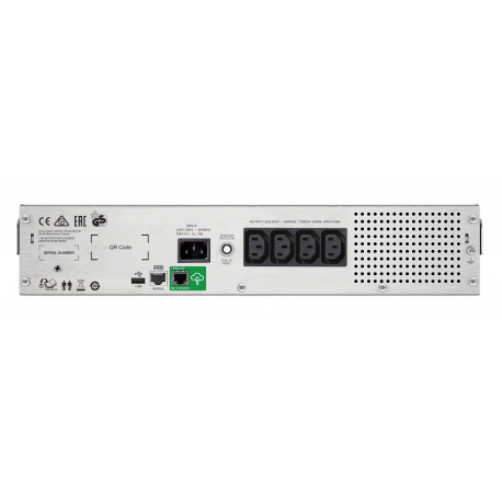 APC Smart-UPS C SMC1500I-2UC - UPS (rack-mountable) - AC 220 / 230 / 240 V - 900 Watt - 1500 VA - RS-232, USB - output connectors: 4 - 2U - black - with APC SmartConnect - 1