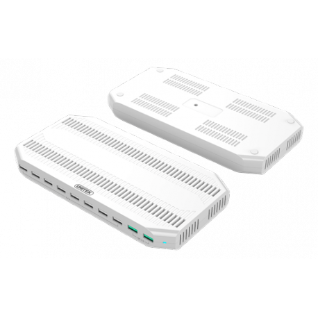 Unitek Y-2190 - Charging station + AC power adapter - 160 Watt - 3 A - PD, QC 3.0 - 10 output connectors - United States - 1