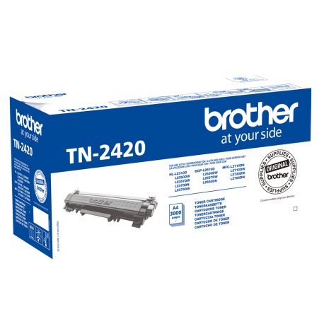 Brother TN2420 - High Yield - black - original - toner cartridge - for Brother DCP-L2510, L2530, L2537, L2550, HL-L2350, L2370, L2375, MFC-L2713, L2730, L2750 - 1