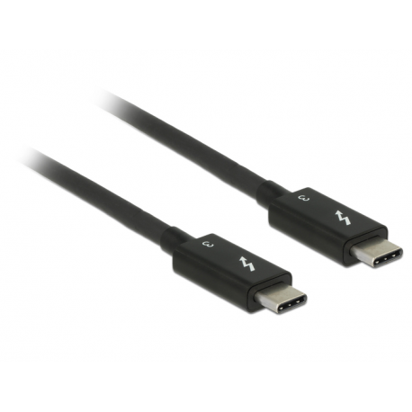 DeLOCK - Thunderbolt cable - USB-C (M) to USB-C (M) - USB 3.1 Gen 2 / Thunderbolt 3 / DisplayPort 1.2a - 20 V - 5 A - 50 cm - 4K support - black - 3