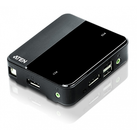 ATEN CS782DP - KVM / audio / USB switch - 2 x KVM / audio / USB - 1 local user - desktop - 3