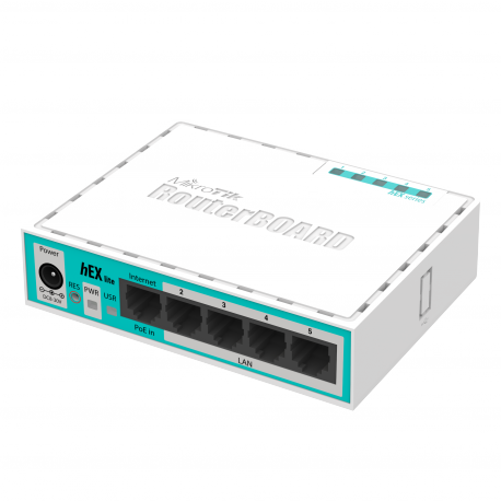 MikroTik RouterBOARD hEX lite RB750r2 - Router - 4-port switch - 2