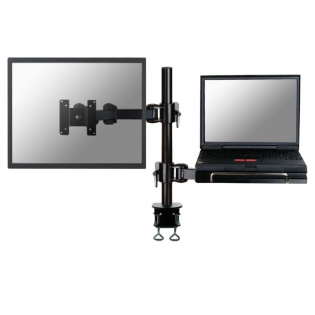 Neomounts by Newstar FPMA-D960NOTEBOOK - Mounting kit - for LCD display  /  notebook (full-motion) - black - screen size: 10"-27" - clamp mountable, desk-mountable - 2
