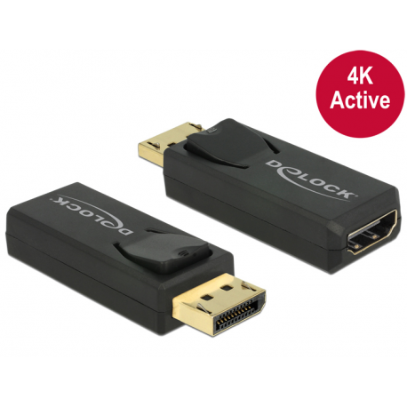 Delock - Adapter - DisplayPort male to HDMI female - black - 2
