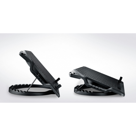 Cooler Master Notepal ERGOSTAND III - Notebook stand - with 4-port USB hub, cooling fan - 230 mm - black - 3