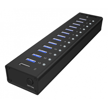 13 PORT USB3.0 HUB WITH  13 Port USB 3.0 Hub mit USB Ladeport  NMS - 1