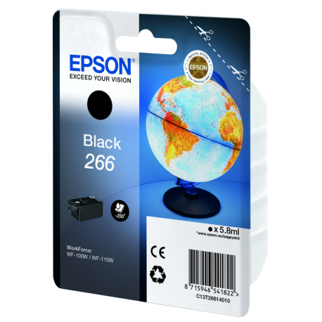 Epson 266 - 6 ml - black - original - ink cartridge - for WorkForce WF-100W - 2