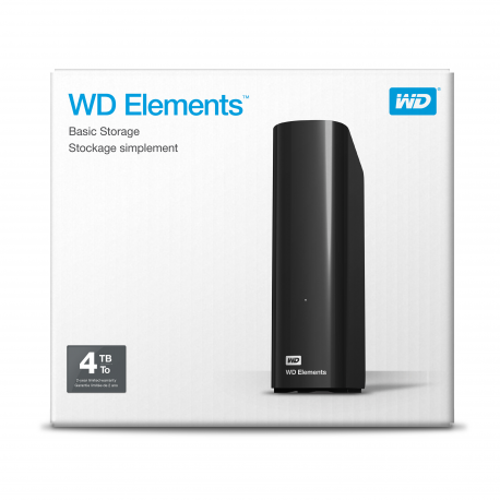 WD Elements Desktop WDBWLG0040HBK - Hard drive - 4 TB - external (desktop) - USB 3.0 - 8