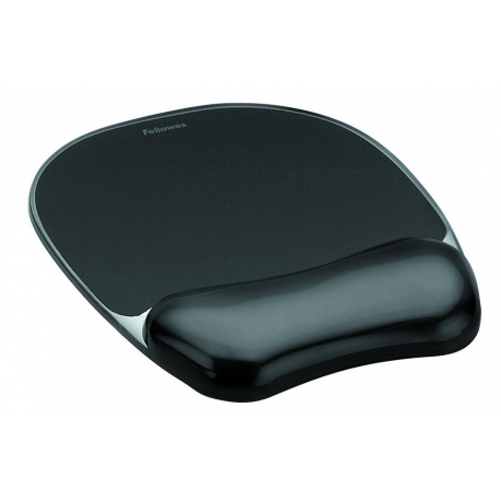 Fellowes Gel Crystals - Mouse pad with wrist pillow - black - 2