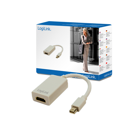 LogiLink - Adapter - Mini DisplayPort male to HDMI female - 10 cm - 1