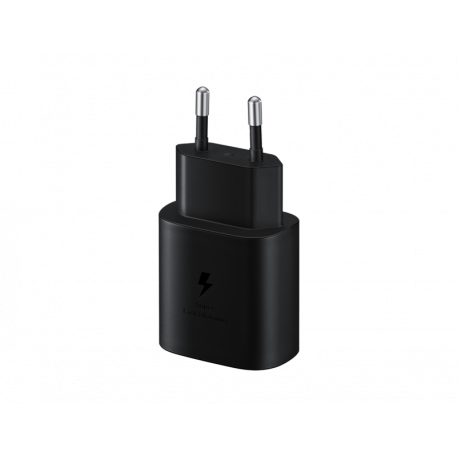 Samsung Fast Charging Wall Charger EP-TA800 - Power adapter - 25 Watt - 3 A - SFC (USB-C) - on cable: USB-C - black - for Galaxy A20, A50, A70, A8s, M30, M40, Note10, S20, S20 5G, S20+ 5G, Z Flip, Z Flip 5G - 3