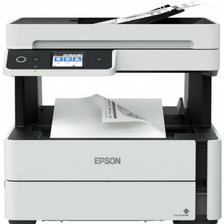 Epson EcoTank M3180 - Multifunction printer - B / W - ink-jet - A4 (210 x 297 mm) (original) - A4 / Legal (media) - up to 17 ppm (copying) - up to 20 ppm (printing) - 250 sheets - 33.6 Kbps - USB 2.0, LAN, Wi-Fi - 0