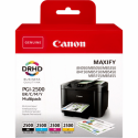 Canon PGI-2500 BK / C / M / Y Multipack - 4-pack - black, yellow, cyan, magenta - original - ink tank - for MAXIFY iB4050, iB4150, MB5050, MB5150, MB5155, MB5350, MB5450, MB5455