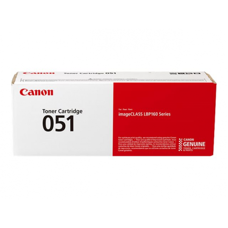 Canon 051 - Black - original - toner cartridge - for imageCLASS MF264, MF267, MF269; i-SENSYS MF264, MF267, MF269; Satera LBP161, LBP162 - 0