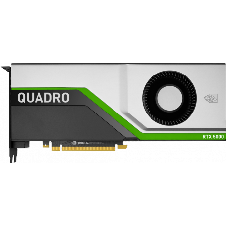 NVIDIA Quadro RTX 5000 - Graphics card - Quadro RTX 5000 - 16 GB GDDR6 - PCIe 3.0 x16 - 4 x DisplayPort, USB-C - for Workstation Z2 G4 (MT, 500 Watt, 650 Watt), Z2 G5 (tower), Z4 G4, Z6 G4, Z8 G4; ZCentral 4R Workstation (1350 Watt) - 0