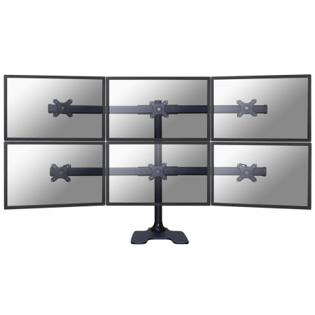 Neomounts by Newstar FPMA-D700DD6 - Stand - for 6 LCD displays - black - screen size: 10"-27" - desktop stand, desk-mountable - 2