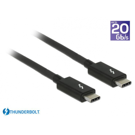 DeLOCK - Thunderbolt cable - USB-C (M) to USB-C (M) - USB 3.1 Gen 1 / Thunderbolt 3 / DisplayPort 1.2a - 20 V - 5 A - 1.5 m - 4K support - black - 0