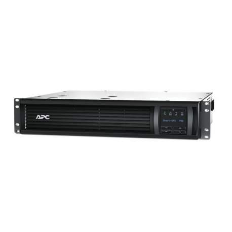 APC Smart-UPS 750VA LCD RM - UPS (rack-mountable) - AC 230 V - 500 Watt - 750 VA - Ethernet, RS-232, USB - output connectors: 4 - 2U - black - with APC UPS Network Management Card - for P / N: AR4018SPX432, AR4024SP, AR4024SPX429, AR4024SPX431, AR4024SPX432, NBWL0356A - 3