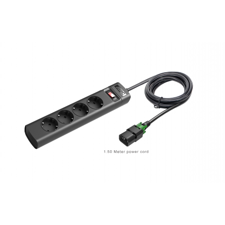 APC UPS Power Strip PZ42IZ-GR - Power strip (rack-mountable / external) - AC 230 V - 2500 Watt - input: IEC 60320 C14 - output connectors: 4 (CEE 7 / 3) - 1.5 m cord - for P / N: SMC1000IC, SMT750IC, SMT750RMI2UC - 7