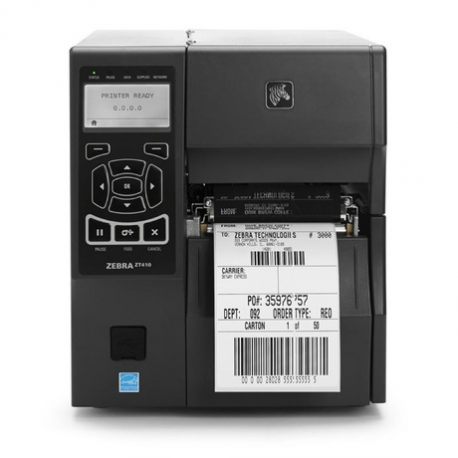 Zebra ZT400 Series ZT411 - Label printer - direct thermal / thermal transfer - Roll (11.4 cm) - 300 dpi - up to 254 mm / sec - USB 2.0, LAN, serial, USB host, Bluetooth 4.1 - 1
