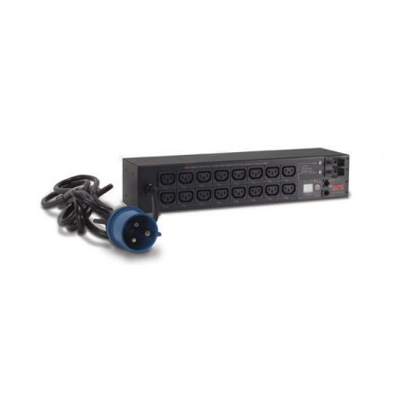 APC Switched Rack PDU AP7922B - Power distribution unit (rack-mountable) - AC 230 V - Ethernet 10 / 100 - input: IEC 60309 32A - output connectors: 16 (IEC 60320 C13) - 2U - 3.66 m cord - for P / N: SCL400RMJ1U, SCL500RMI1UC, SCL500RMI1UNC, SMTL1000RMI2UC, SMTL750RMI2UC - 2