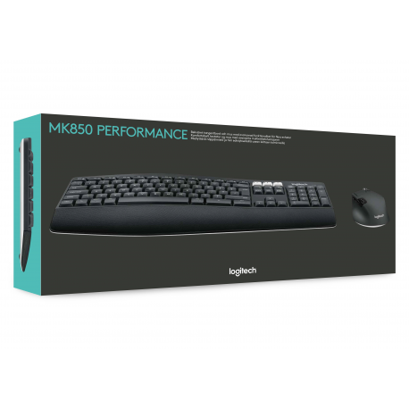Logitech MK850 Performance - Keyboard and mouse set - Bluetooth, 2.4 GHz - Nordic - 4