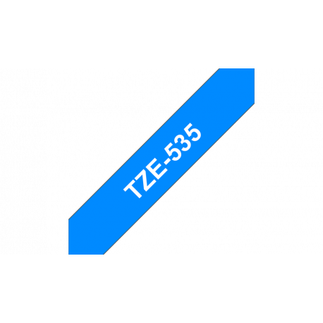 Brother TZe-535 - White on blue - Roll (1.2 cm x 8 m) 1 cassette(s) laminated tape - for Brother PT-D210, D600, H110; P-Touch PT-1005, D450, H110, P300; P-Touch Cube Pro PT-P910 - 1