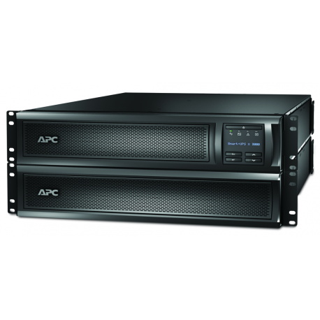 APC Smart-UPS X 3000 Rack / Tower LCD - UPS - AC 208 / 220 / 230 / 240 V - 2.7 kW - 3000 VA - Ethernet 10 / 100, RS-232 - output connectors: 9 - 2U - black - for P / N: AR4024SP, AR4024SPX429, AR4024SPX431, AR4024SPX432, NBWL0356A, SMX3000LVUS - 5