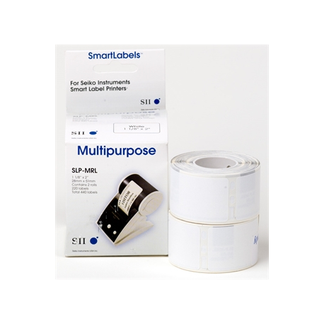Seiko Instruments SLP-MRL - White - 28 x 51 mm 440 label(s) (2 roll(s) x 220) multi-purpose labels - for Smart Label Printer 410, 420, 430 - 1