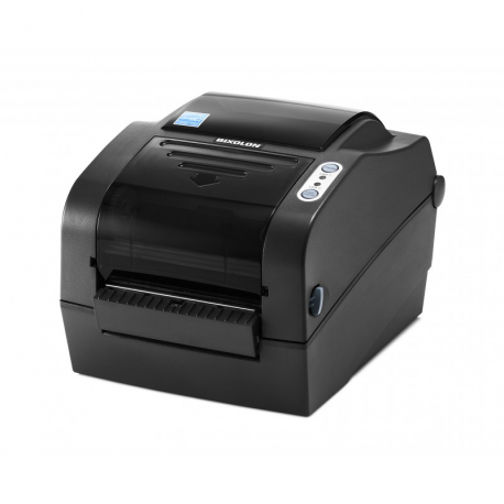 BIXOLON SLP-TX420 - Label printer - direct thermal / thermal transfer - Roll (11 cm) - 203 dpi - up to 178 mm / sec - parallel, USB, LAN, serial - dark grey - 1