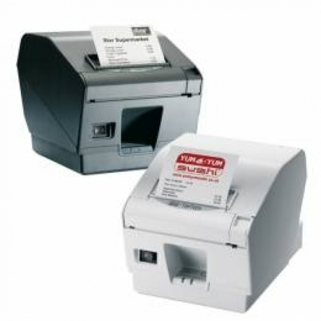 Star TSP 743II - Receipt printer - two-colour (monochrome) - direct thermal - Roll (8.25 cm) - 203 x 406 dpi - up to 250 mm / sec - no interface - cutter - Star white - 1