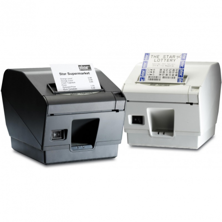 Star TSP 743II - Receipt printer - two-colour (monochrome) - direct thermal - Roll (8.25 cm) - 203 x 406 dpi - up to 250 mm / sec - no interface - cutter - Star white - 3