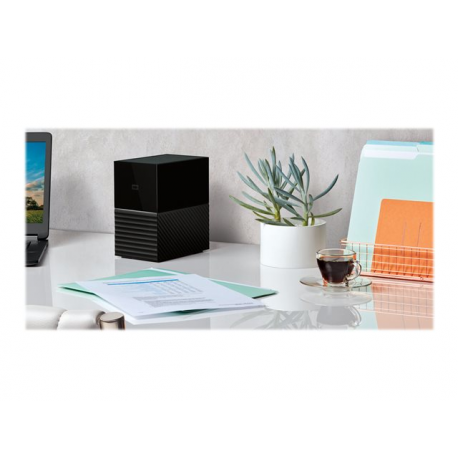 WD My Book Duo WDBFBE0280JBK - Hard drive array - 28 TB - 2 bays - HDD 14 TB x 2 - USB 3.1 Gen 1 (external) - 7