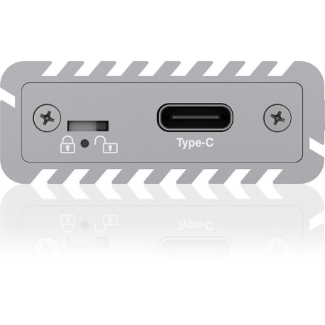 RaidSonic ICY BOX IB-1817Ma-C31 - Storage enclosure with data indicator - M.2 - M.2 NVMe Card - USB 3.1 (Gen 2) - silver - 4