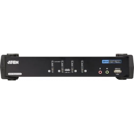 ATEN CubiQ CS1784A - KVM  /  audio  /  USB switch - 4 x KVM  /  audio - 1 local user - desktop - 2