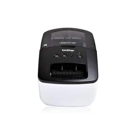 Brother QL-700 - Label printer - direct thermal - Roll (6.2 cm) - 300 x 600 dpi - up to 150 mm / sec - USB - cutter - 2