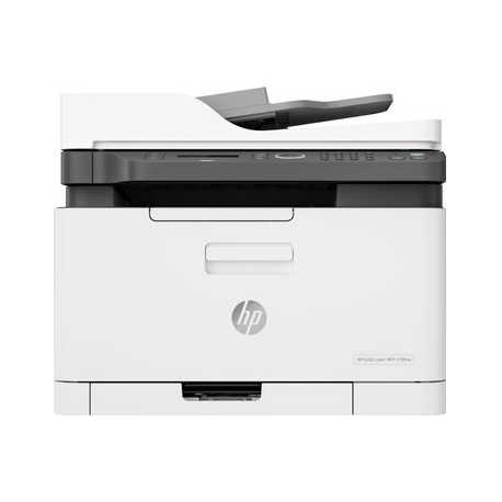 HP Color Laser MFP 179fnw - Multifunction printer - colour - laser - A4 (210 x 297 mm) (original) - A4 / Letter (media) - up to 18 ppm (copying) - up to 18 ppm (printing) - 150 sheets - 33.6 Kbps - USB 2.0, LAN, Wi-Fi(n) - 1