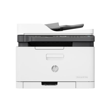 HP Color Laser MFP 179fnw - Multifunction printer - colour - laser - A4 (210 x 297 mm) (original) - A4 / Letter (media) - up to 18 ppm (copying) - up to 18 ppm (printing) - 150 sheets - 33.6 Kbps - USB 2.0, LAN, Wi-Fi(n) - 9