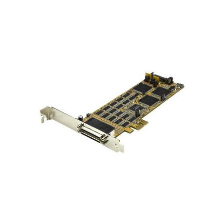 StarTech.com 16 Port PCI Express Serial Card - High-Speed PCIe Serial Card - Expansion module - PCIe 1.1 low profile - RS-232 x 2 - yellow - 1