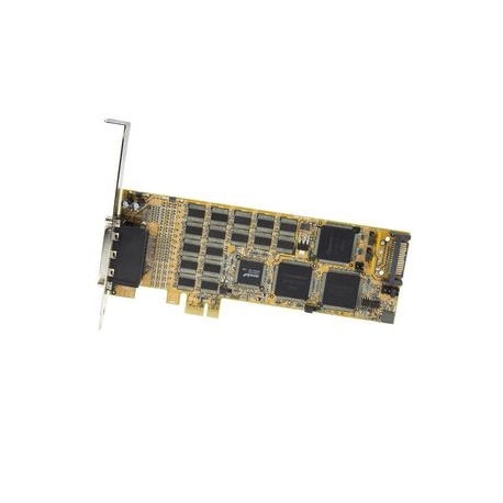 StarTech.com 16 Port PCI Express Serial Card - High-Speed PCIe Serial Card - Expansion module - PCIe 1.1 low profile - RS-232 x 2 - yellow - 2