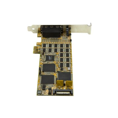 StarTech.com 16 Port PCI Express Serial Card - High-Speed PCIe Serial Card - Expansion module - PCIe 1.1 low profile - RS-232 x 2 - yellow - 3
