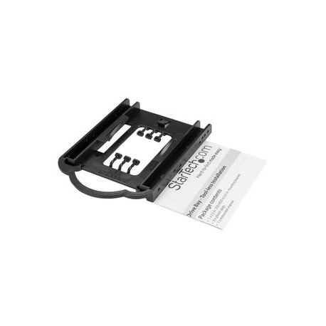 StarTech.com 2.5" HDD  /  SDD Mounting Bracket for 3.5" Drive Bay - Tool-less Installation - 2.5 Inch SSD HDD Adapter Bracket (BRACKET125PT) - Storage bay adapter - 3.5" to 2.5" - black - for P / N: M2E4SFF8643, PEX4SFF8643, U2M2E125 - 5