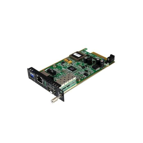 StarTech.com Gigabit Ethernet Fiber Media Converter Card Module w /  Open SFP Slot - Fiber to Ethernet Converter - Ethernet Media Converter (ET91000SFP2C) - Fibre media converter - GigE - 1000Base-TX - RJ-45  /  SFP (mini-GBIC) - for P / N: ET10GSFP, GLCSXMMRGDST, J4858C10PKST, J4858CST - 3