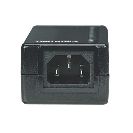 Intellinet Power over Ethernet (PoE) Injector, 1 Port, 48 V DC, IEEE 802.3af Compliant - PoE injector - AC 100-240 V - 15.4 Watt - output connectors: 1 - silver - 5