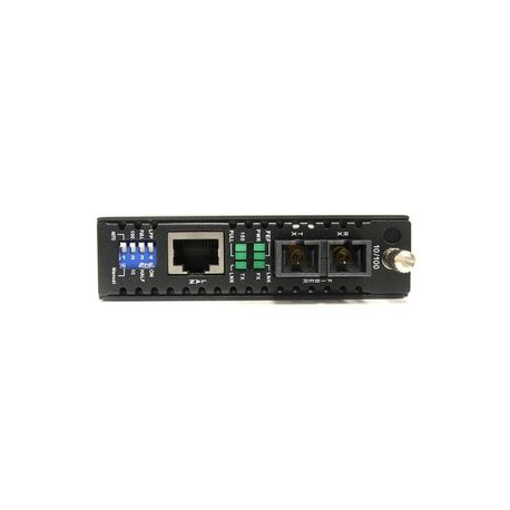 StarTech.com 10 / 100 Mbps Single Mode Fiber Media Converter SC - 18.6 miles / 30km over Single Mode SC Fiber (ET90110SM302) - Fibre media converter - 100Mb LAN - 100Base-FX - RJ-45 / SC single-mode - up to 30 km - 1310 nm - for P / N: ETCHS2U, SVA12M2NEUA, SVA12M5NA - 1