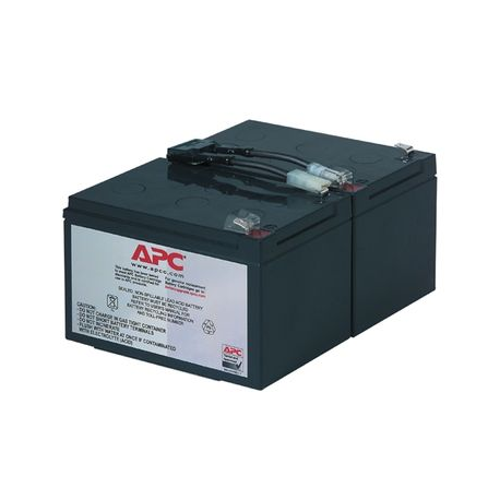 APC Replacement Battery Cartridge #6 - UPS battery - 1 x battery - Lead Acid - black - for P / N: SMC1500IC, SMT1000I-AR, SMT1000IC, SUA1000ICH-45, SUA1000I-IN, SUA1000J3W, SUA1500J3W - 2
