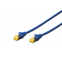 DIGITUS - Patch cable - RJ-45 (M) to RJ-45 (M) - 1 m - SFTP - CAT 6a - booted, halogen-free, molded, snagless, stranded - blue, RAL 5017