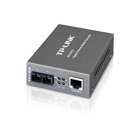 TP-LINK MC210CS - Fibre media converter - GigE - 1000Base-FX, 1000Base-T - RJ-45 / SC single-mode - up to 15 km - 1310 nm - for P / N: TL-MC1400 - 3