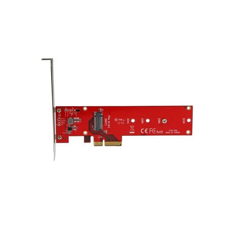 StarTech.com M2 PCIe SSD Adapter - x4 PCIe 3.0 NVMe / AHCI / NGFF / M-Key - Low Profile and Full Profile - SSD PCIe M.2 Adapter (PEX4M2E1) - Interface adapter - M.2 - Expansion Slot to M.2 - M.2 Card - PCIe x4 - red - for P / N: BNDTB10GI, BNDTB210GSFP, BNDTB310GNDP, BNDTB410GSFP, BNDTB4M2E1, BNDTBUSB3142 - 1
