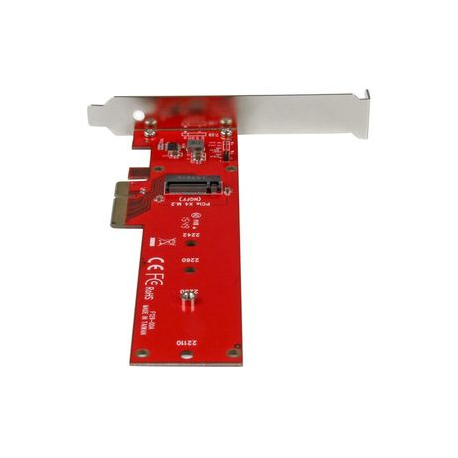 StarTech.com M2 PCIe SSD Adapter - x4 PCIe 3.0 NVMe / AHCI / NGFF / M-Key - Low Profile and Full Profile - SSD PCIe M.2 Adapter (PEX4M2E1) - Interface adapter - M.2 - Expansion Slot to M.2 - M.2 Card - PCIe x4 - red - for P / N: BNDTB10GI, BNDTB210GSFP, BNDTB310GNDP, BNDTB410GSFP, BNDTB4M2E1, BNDTBUSB3142 - 3